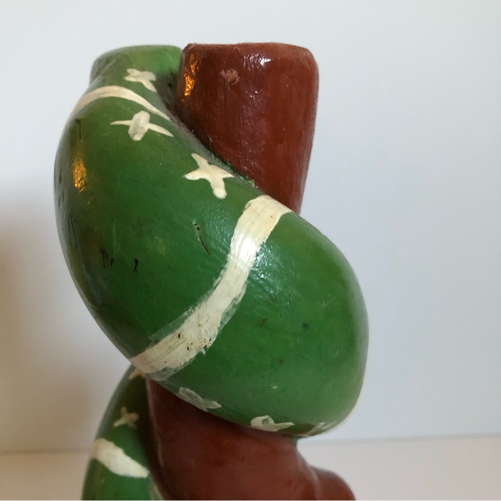 Amazing vintage folk art snake figure papier mâche? composite? primitive - Picture 7 of 13